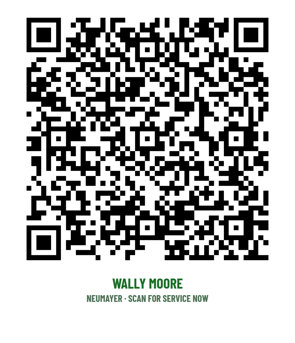 Personalized Neumayer QR code for sales representative Wally Moore